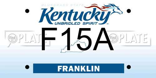 F15A Kentucky License Plate