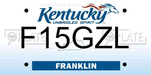 F15GZL Kentucky License Plate