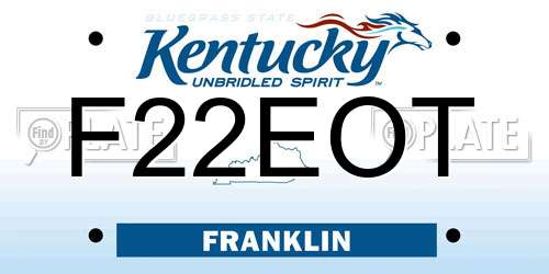 F22EOT Kentucky License Plate