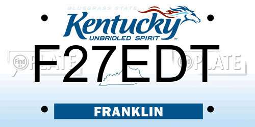 F27EDT Kentucky License Plate