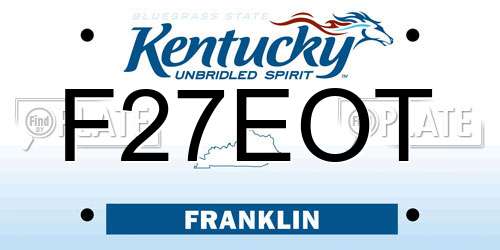 F27EOT Kentucky License Plate