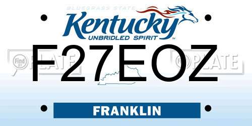 F27EOZ Kentucky License Plate