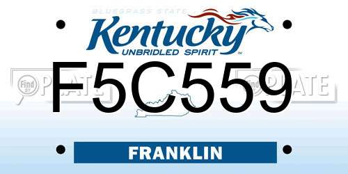 F5C559 Kentucky License Plate