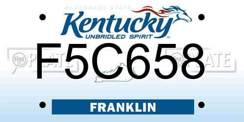 F5C658 Kentucky License Plate