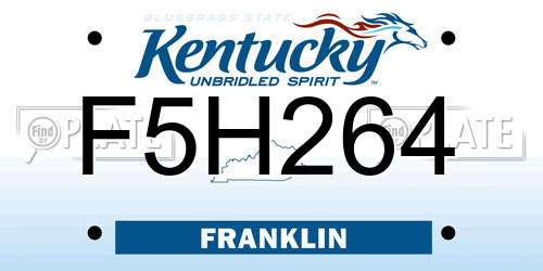 F5H264 Kentucky License Plate