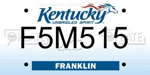 F5M515 Kentucky License Plate