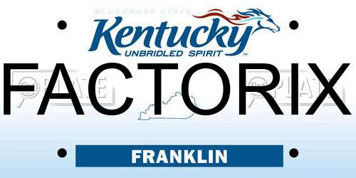 FACTORIX Kentucky License Plate