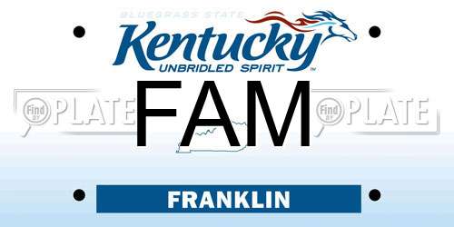 FAM Kentucky License Plate