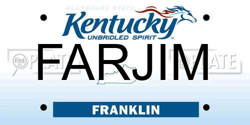 FARJIM Kentucky License Plate