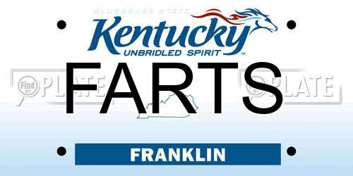 FARTS Kentucky License Plate