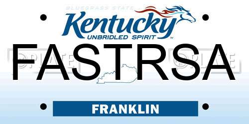 FASTRSA Kentucky License Plate