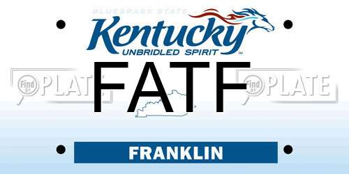 FATF Kentucky License Plate