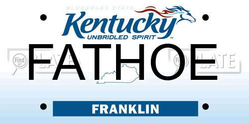 FATHOE Kentucky License Plate
