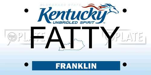 FATTY Kentucky License Plate