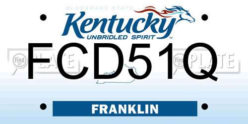 FCD51Q Kentucky License Plate