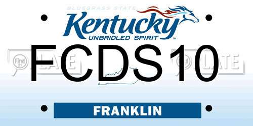 FCDS10 Kentucky License Plate