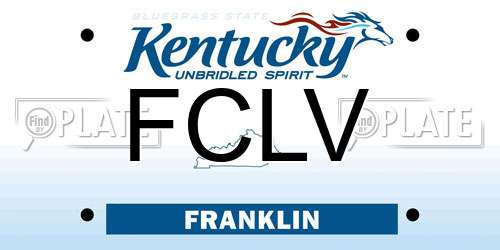FCLV Kentucky License Plate