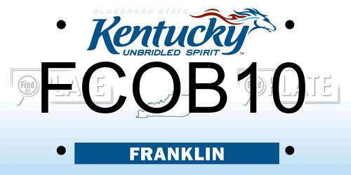 FCOB10 Kentucky License Plate