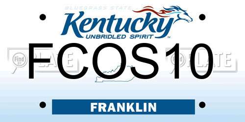 FCOS10 Kentucky License Plate