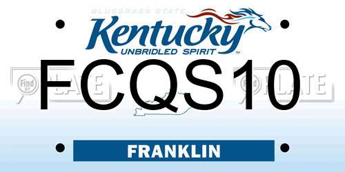 FCQS10 Kentucky License Plate