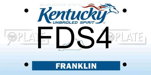 FDS4 Kentucky License Plate
