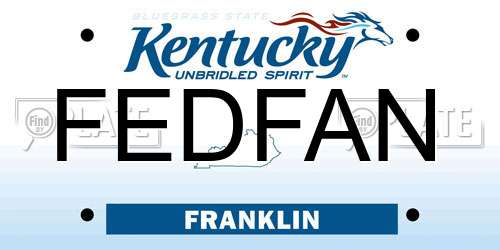 FEDFAN Kentucky License Plate
