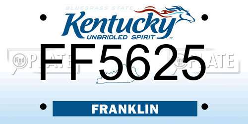 FF5625 Kentucky License Plate