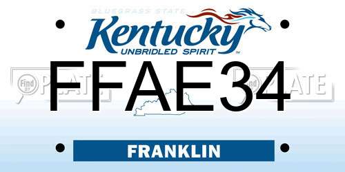FFAE34 Kentucky License Plate