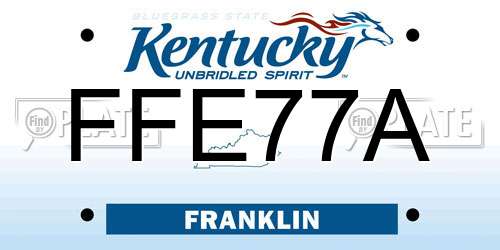 FFE77A Kentucky License Plate