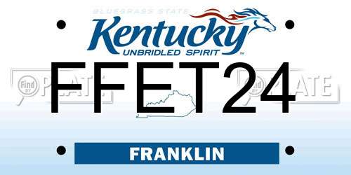 FFET24 Kentucky License Plate