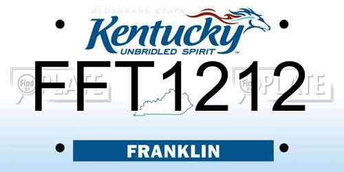 FFT1212 Kentucky License Plate