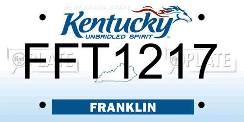 FFT1217 Kentucky License Plate
