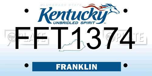 FFT1374 Kentucky License Plate