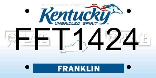 FFT1424 Kentucky License Plate