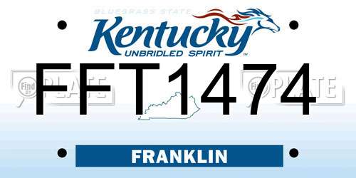 FFT1474 Kentucky License Plate