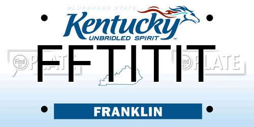 FFTITIT Kentucky License Plate