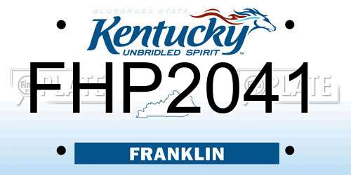 FHP2041 Kentucky License Plate