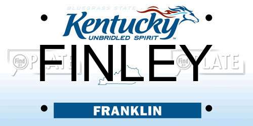FINLEY Kentucky License Plate