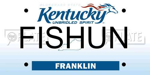 FISHUN Kentucky License Plate