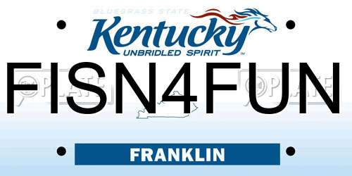 FISN4FUN Kentucky License Plate