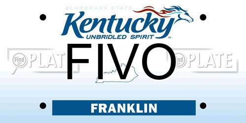 FIVO Kentucky License Plate
