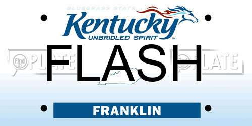 FLASH Kentucky License Plate