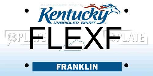 FLEXF Kentucky License Plate