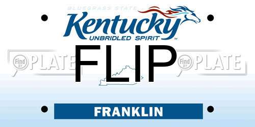 FLIP Kentucky License Plate