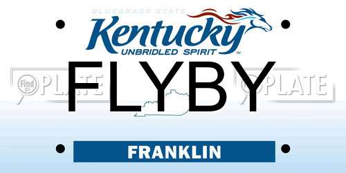 FLYBY Kentucky License Plate