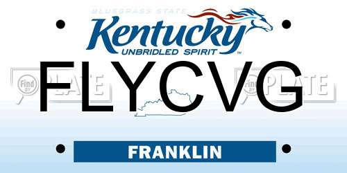 FLYCVG Kentucky License Plate