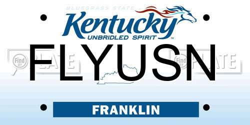 FLYUSN Kentucky License Plate