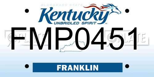 FMP0451 Kentucky License Plate