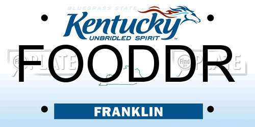 FOODDR Kentucky License Plate