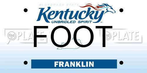 FOOT Kentucky License Plate